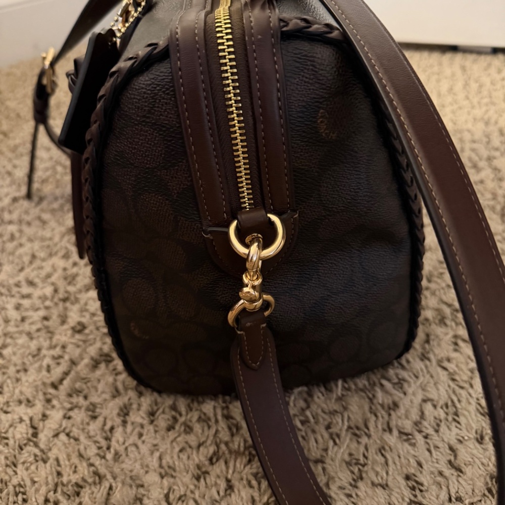 Rowan Large Satchel Bag In Signature Canvas With … - image 5